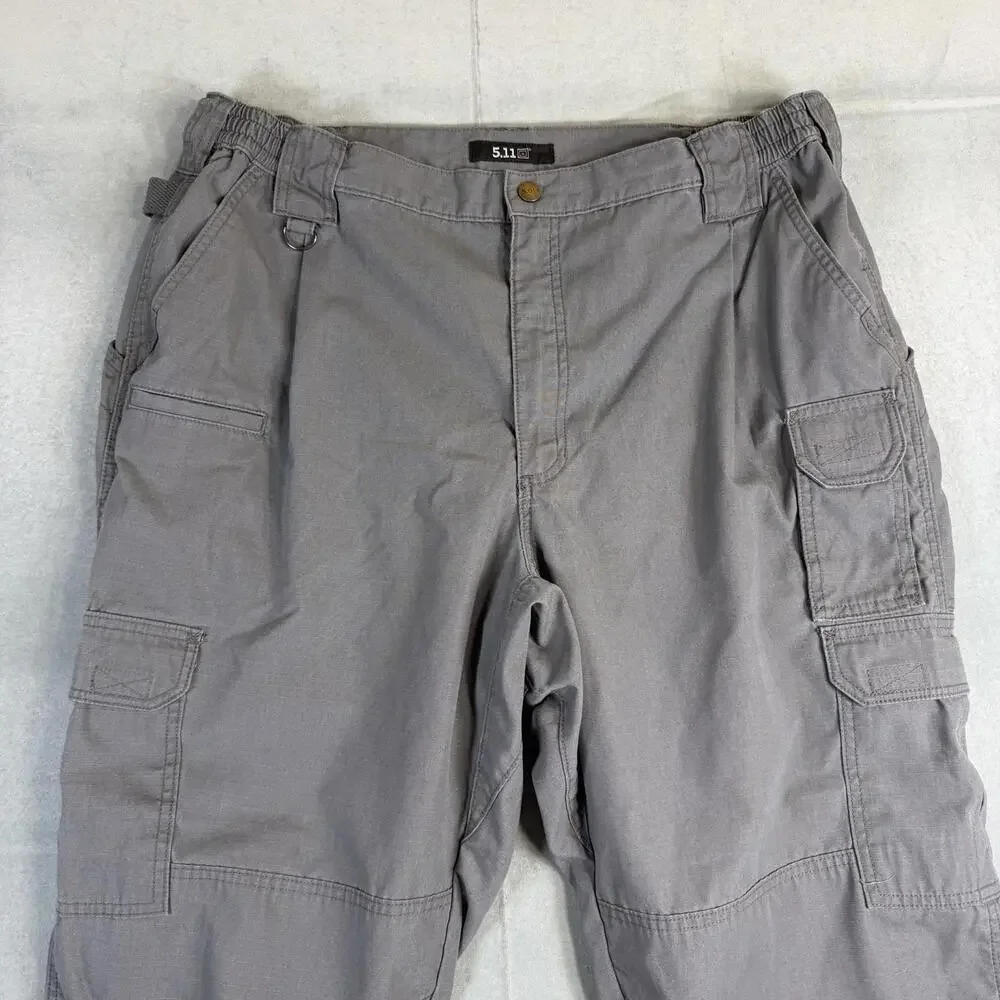 511 Tactical Cargo Pants Mens 40x30 Gray Taclite Pro Ripstop Elastic Waist